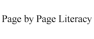 PAGE BY PAGE LITERACY