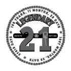 108 YEARS, 11 MONTHS, 28 DAYS LEGENDARY MAY 10, 1913 MAY 7, 2022 21 1037 MONTHS, 28 DAYS 39810 DAYS