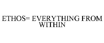ETHOS= EVERYTHING FROM WITHIN