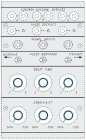 CONTROL VOLTAGE OUTPUTS ABC PULSE OUTPUTS SIGNAL INPUTS SUSTAINED PULSE RESPONSE TRANSIENT DECAY TIME 1 5 1 5 1 5 SENSITIVITY ZERO MAX ZERO MAX ZERO MAX