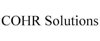 COHR SOLUTIONS