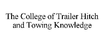 COLLEGE OF TRAILER HITCH AND TOWING KNOWLEDGE 