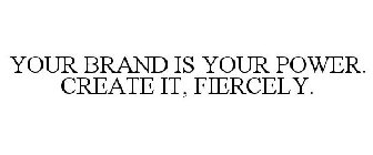 YOUR BRAND IS YOUR POWER. CREATE IT, FIERCELY.