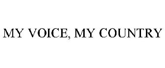 MY VOICE, MY COUNTRY