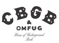 CBGB & OMFUG HOME OF UNDERGROUND ROCK