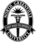 NORTH GREENVILLE UNIVERSITY CHRIST MAKES THE DIFFERENCE
