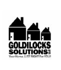 GOLDILOCKS SOLUTIONS LLC YOUR HOME JUST RIGHT FOR YOU!
