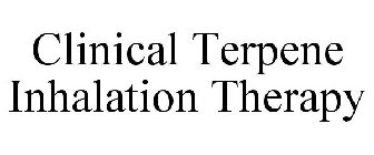 CLINICAL TERPENE INHALATION THERAPY