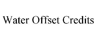 WATER OFFSET CREDITS