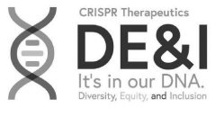 CRISPR THERAPEUTICS DE&I IT'S IN OUR DNA. DIVERSITY, EQUITY, AND INCLUSION