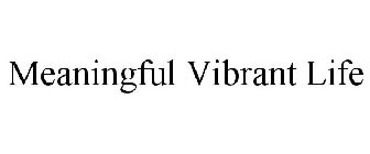 MEANINGFUL VIBRANT LIFE