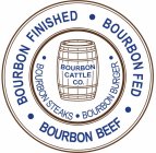 BOURBON CATTLE CO. · BOURBON STEAKS · BOURBON BURGER · BOURBON FINISHED · BOURBON FED · BOURBON BEEF ·URBON BURGER · BOURBON FINISHED · BOURBON FED · BOURBON BEEF ·