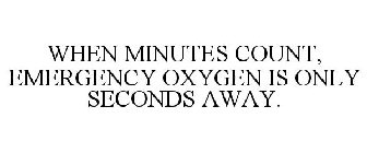 WHEN MINUTES COUNT, EMERGENCY OXYGEN IS ONLY SECONDS AWAY.