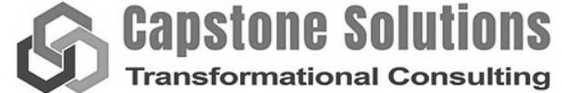 CAPSTONE SOLUTIONS TRANSFORMATIONAL CONSULTING