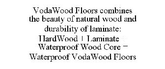 VODAWOOD FLOORS COMBINES THE BEAUTY OF NATURAL WOOD AND DURABILITY OF LAMINATE: HARDWOOD + LAMINATE + WATERPROOF WOOD CORE = WATERPROOF VODAWOOD FLOORS