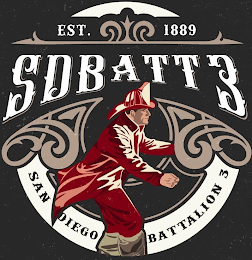 EST. 1889 SDBATT3 SAN DIEGO BATTALION 3