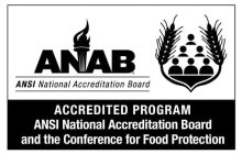 ANAB. ANSI NATIONAL ACCREDITATION BOARD ACCREDITED PROGRAM ANSI NATIONAL ACCREDITATION BOARD AND THE CONFERENCE FOR FOOD PROTECTIONACCREDITED PROGRAM ANSI NATIONAL ACCREDITATION BOARD AND THE CONFEREN