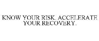 KNOW YOUR RISK. ACCELERATE YOUR RECOVERY.