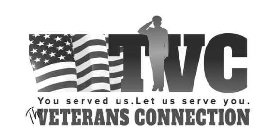 TVC YOU SERVED US. LET US SERVE YOU. THE VETERANS CONNECTION