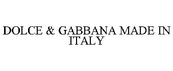 DOLCE & GABBANA MADE IN ITALY