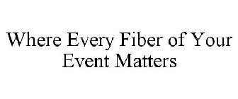 WHERE EVERY FIBER OF YOUR EVENT MATTERS