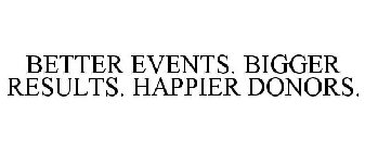 BETTER EVENTS. BIGGER RESULTS. HAPPIER DONORS.