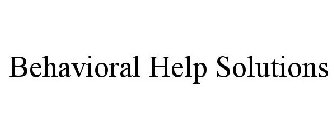 BEHAVIORAL HELP SOLUTIONS