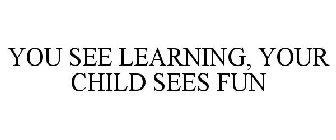 YOU SEE LEARNING, YOUR CHILD SEES FUN