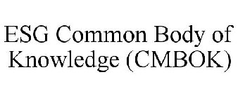 ESG COMMON BODY OF KNOWLEDGE (CMBOK)