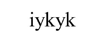 IYKYK
