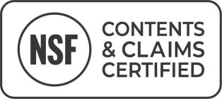 NSF CONTENTS & CLAIMS CERTIFIED