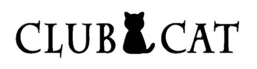 STYLIZED WORDS CLUB CAT WITH DESIGN ELEMENT