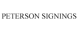 PETERSON SIGNINGS