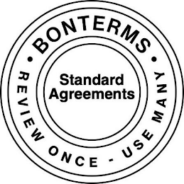 STANDARD AGREEMENTS · BONTERMS · REVIEW ONCE - USE MANY