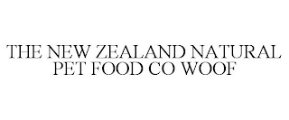THE NEW ZEALAND NATURAL PET FOOD CO WOOF
