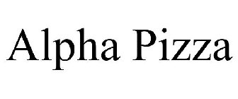 ALPHA PIZZA