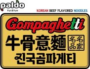 PALDO FUN & YUM KOREAN BEEF FLAVORED NOODLES GOMPAGHETTI