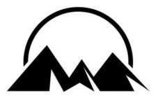 THE MARK CONSISTS OF A STYLIZED MOUNTAIN AND HALF CIRCLE DESIGN.