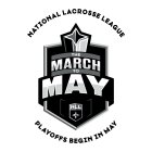 NATIONAL LACROSSE LEAGUE THE MARCH TO MAY NLL PLAYOFFS BEGIN IN MAY