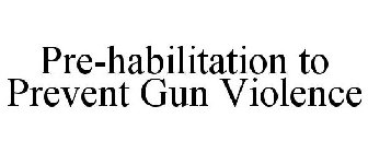 PRE-HABILITATION TO PREVENT GUN VIOLENCE