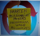 MARTIN MILLIONAIRE MIXERS MINIMUM WAGE MILLIONAIRESILLIONAIRES