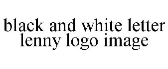 BLACK AND WHITE LETTER LENNY LOGO IMAGE