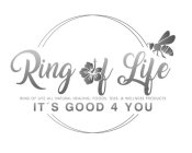 RING OF LIFE IT'S GOOD FOR 4 YOU RING OF LIFE ALL NATURAL HEALING, FOODS, TEAS, & WELLNESS PRODUCTSLIFE ALL NATURAL HEALING, FOODS, TEAS, & WELLNESS PRODUCTS