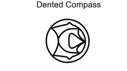 DENTED COMPASS