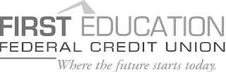FIRST EDUCATION FEDERAL CREDIT UNION WHERE THE FUTURE STARTS TODAY.RE THE FUTURE STARTS TODAY.