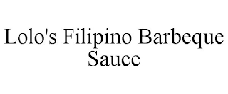 LOLO'S FILIPINO BARBEQUE SAUCE