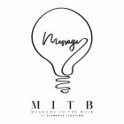 MESSAGE M I T B MESSAGE IN THE BULB BY ELEMENTS LIGHTING