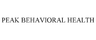 PEAK BEHAVIORAL HEALTH