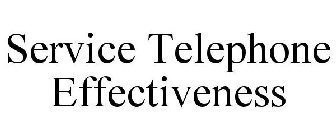 SERVICE TELEPHONE EFFECTIVENESS
