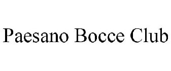 PAESANO BOCCE CLUB